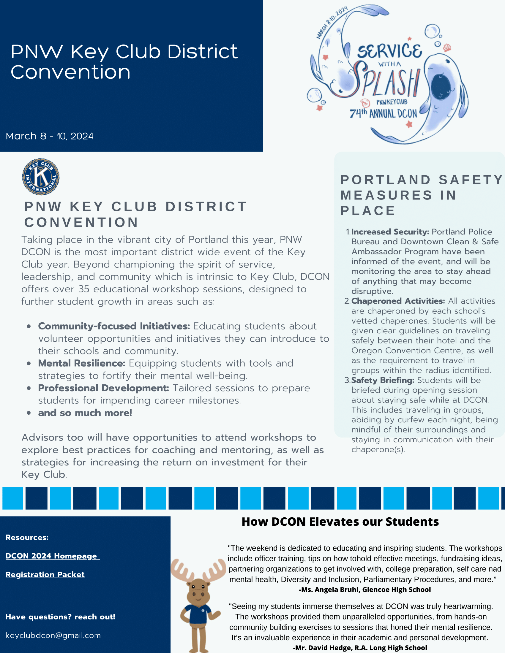 District Convention 2024 PNW Key Club   DCON 2024 Advisor Fact Sheet 